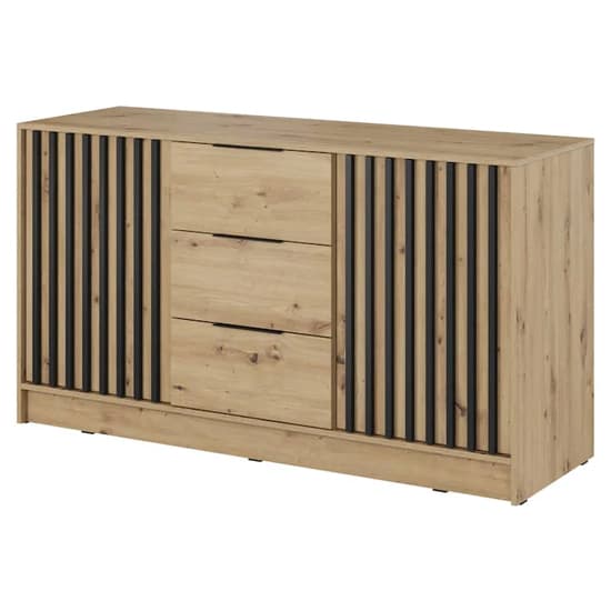 Norco Wooden Sideboard With 2 Doors 3 Drawers In Artisan Oak_2