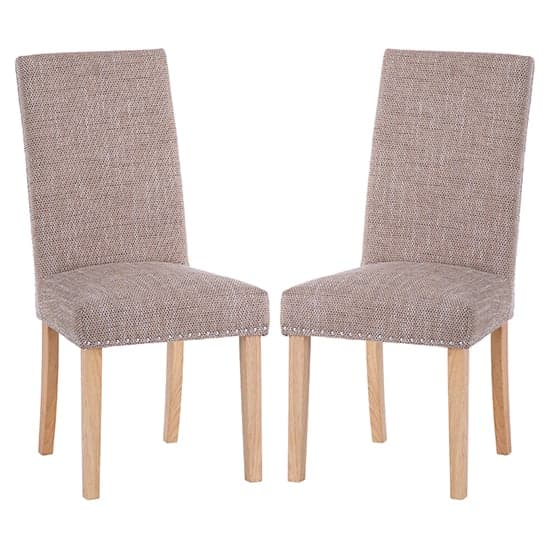 Norcross Tweed Fabric Studded Dining Chairs In Pair_1