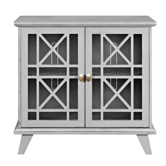 Norland Wooden Display Cabinet With 2 Doors In Grey_2