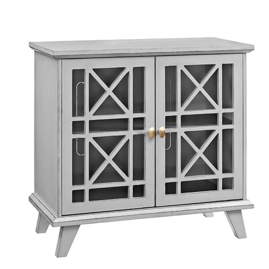 Norland Wooden Display Cabinet With 2 Doors In Grey_3