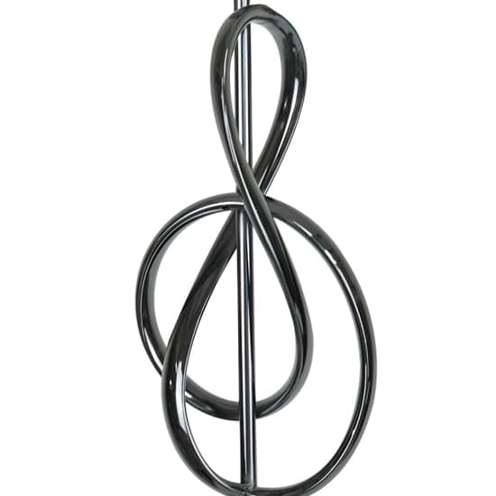 Norman Black Linen Shade Floor Lamp With Black G-Clef Base_5