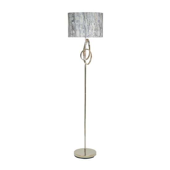 Norman Grey Linen Shade Floor Lamp With Gold G-Clef Base_2