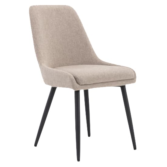 Norton Fabric Dining Chair In Steel Grey With Metal Frame_2