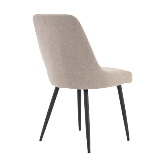 Norton Fabric Dining Chair In Steel Grey With Metal Frame_3