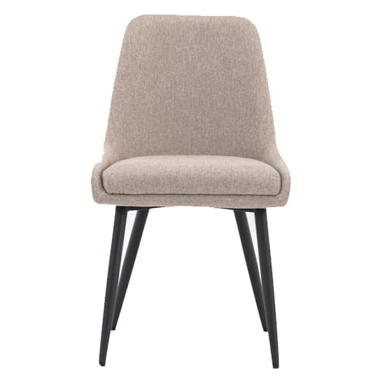 Norton Fabric Dining Chair In Steel Grey With Metal Frame_1