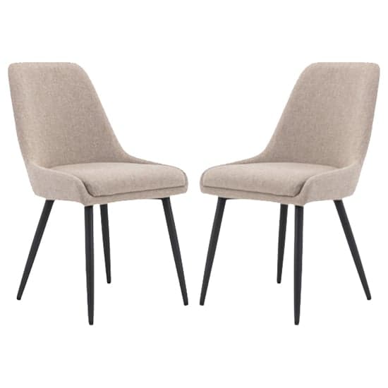 Norton Steel Grey Fabric Dining Chairs With Metal Frame In Pair_1