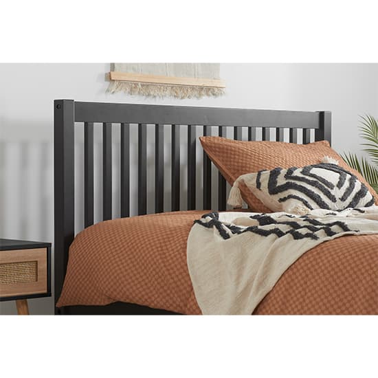 Nova Pine Wood Single Bed In Black_2