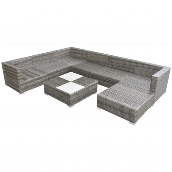 Nova Rattan 8 Piece Garden Lounge Set With Cushions In Grey_3
