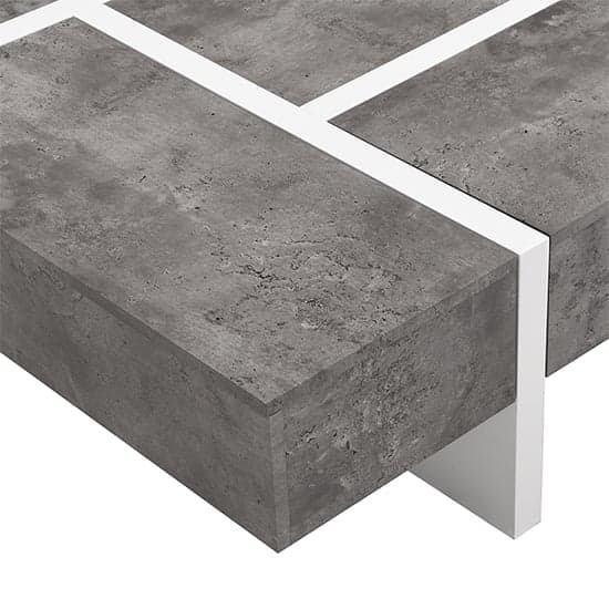 Nova Square Storage Coffee Table In Concrete Effect And White_8