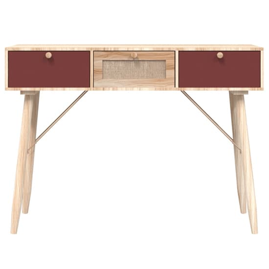 Nova Wooden Console Table With 3 Drawers In Brown_4