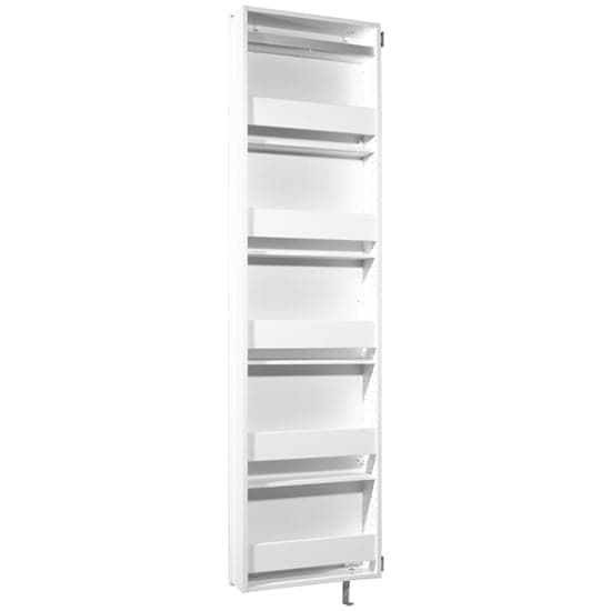 Novato Mirrored Rotating Shoe Storage Cabinet In White_8