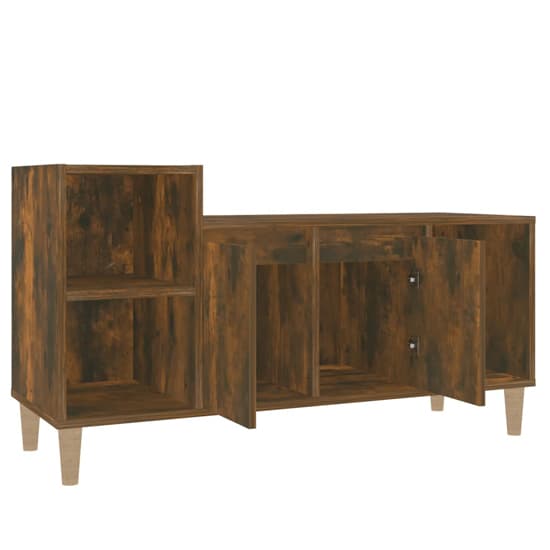 Novato Wooden TV Stand With 2 Doors In Smoked Oak_5