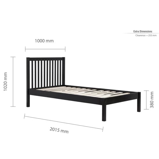 Novo Wooden Single Bed In Black_7