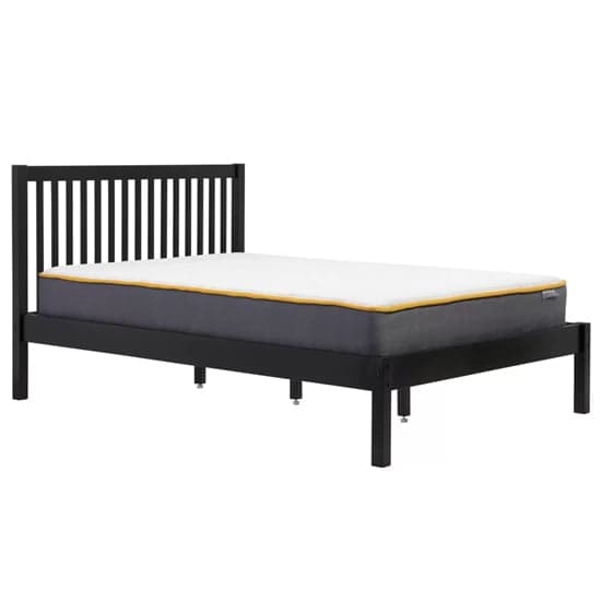 Novo Wooden Small Double Bed In Black_2