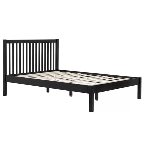 Novo Wooden Small Double Bed In Black_3
