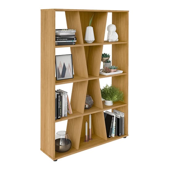 Nuneaton Medium Wooden Bookcase In Oak Effect_2