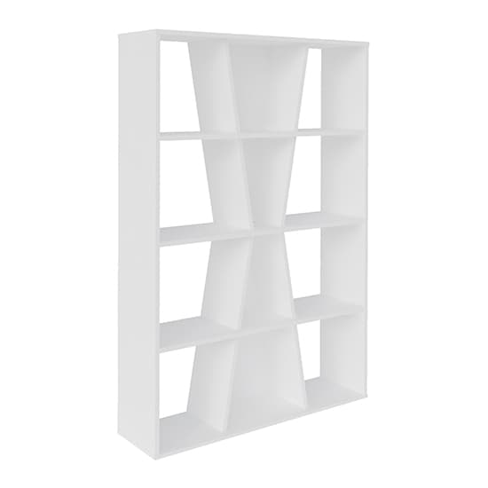 Nuneaton Medium Wooden Bookcase In White_3