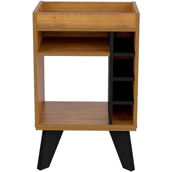 Nuneaton Wooden Mini Drinks Cabinet In Black And Pine Effect_4