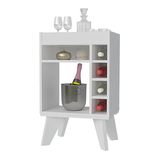Nuneaton Wooden Mini Drinks Cabinet In White_2