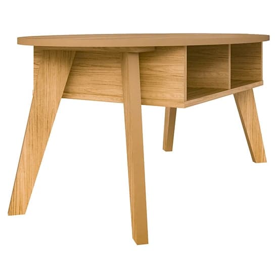 Nuneaton Oval Wooden Coffee Table In Oak Effect_4
