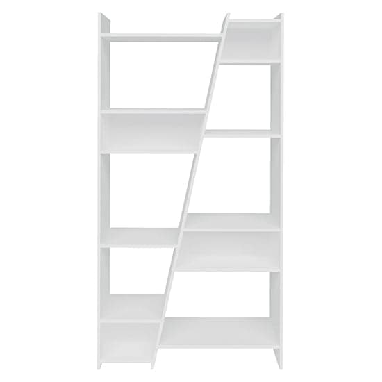 Nuneaton Tall Wooden Bookcase In White_3