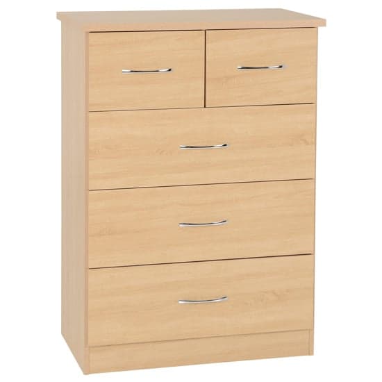 Noir Chest Of Drawers In Sonoma Oak With 5 Drawers_1