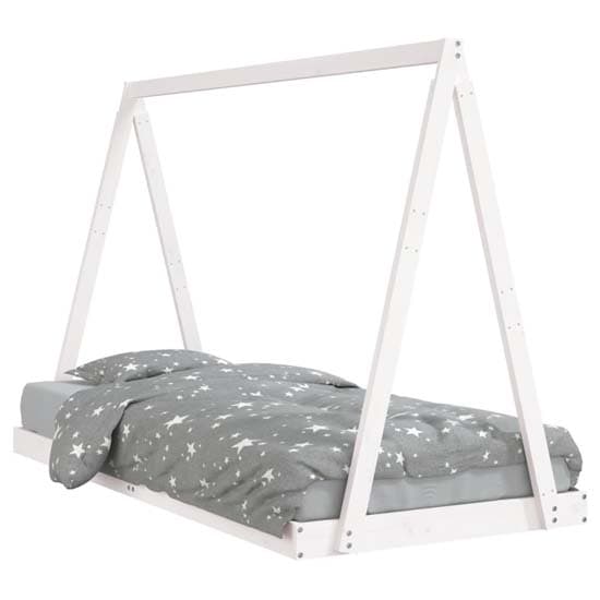 Nuoro Kids Solid Pine Wood Single Bed In White_2