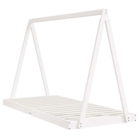 Nuoro Kids Solid Pine Wood Single Bed In White_3