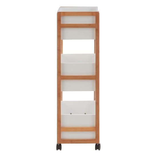 Nusakan Wooden 3 Tier Storage Trolley In White And Natural_3