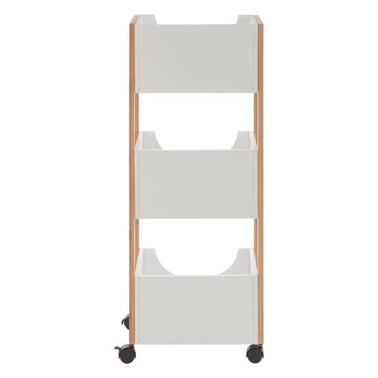 Nusakan Wooden 3 Tier Storage Trolley In White And Natural_4