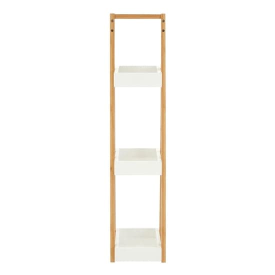 Nusakan Wooden 3 Tier A Frame Shelving Unit In White And Natural_3