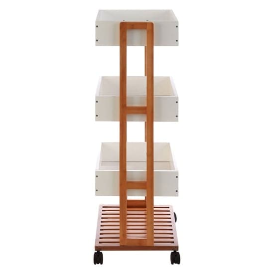 Nusakan Wooden 4 Tier Storage Trolley In White And Natural_3