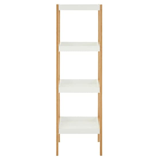 Nusakan Wooden 4 Tier Shelving Unit In White And Natural_2