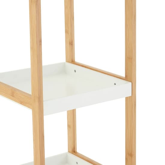 Nusakan Wooden 5 Tier Shelving Unit In White And Natural_4