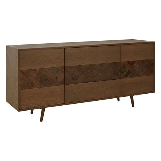 Nushagak Wooden Sideboard With 2 Doors And 3 Drawers In Brown_3