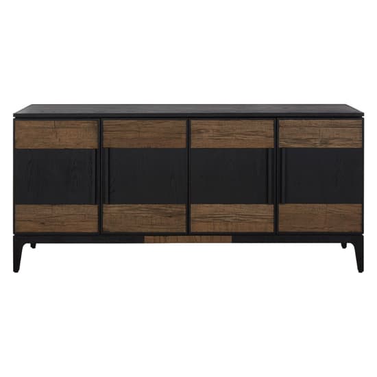 Nushagak Wooden Sideboard With 4 Doors In Brown And Black_4