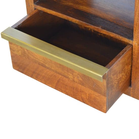 Nutty Wooden Bedside Cabinet In Chestnut With Gold Bar_3