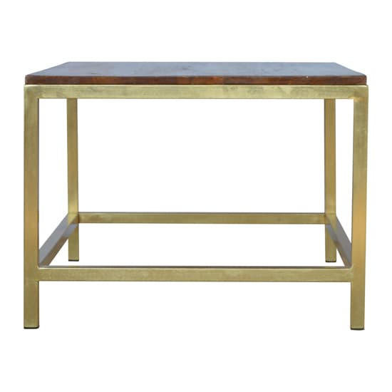 Nutty Wooden Coffee Table In Chestnut With Gold Base_3