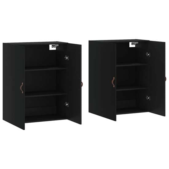 Nuuk Wooden Sideboard Wall Mounted With 4 Doors In Black_3