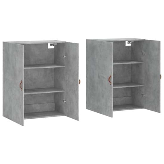Nuuk Wooden Sideboard Wall Mounted With 4 Doors In Concrete Effect_3