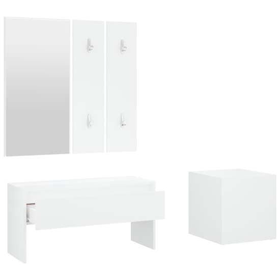 Nyon Wooden Hallway Furniture Set In White_4