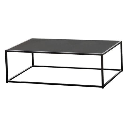 Oakhill Glass Top Coffee Table In Matt Slate And Charcoal