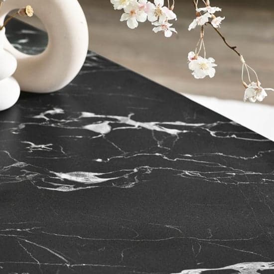 Oakley Glass Top Coffee Table In Black Marble Effect_4