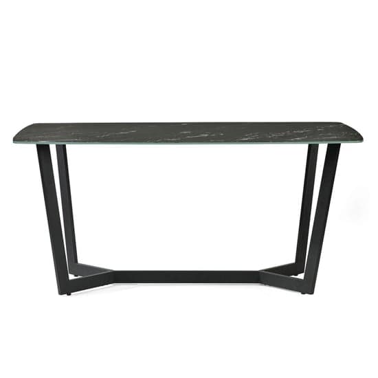 Oakley Glass Top Dining Table In Black Marble Effect_2