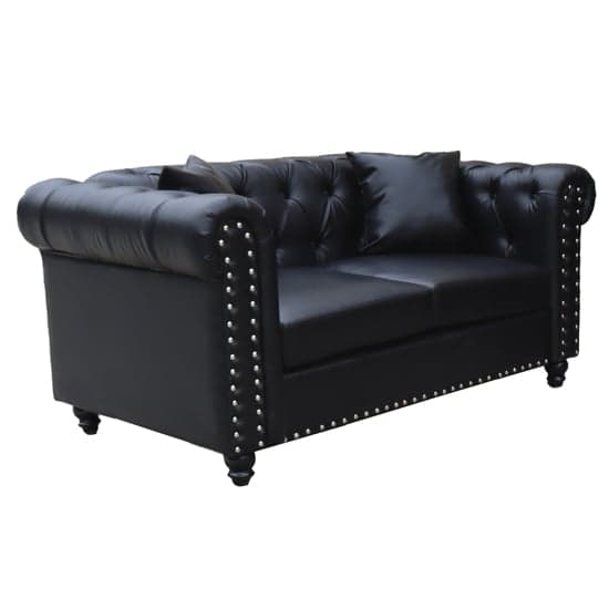 Oaxaca Faux Leather 3+2 Seater Sofa Set In Black_2