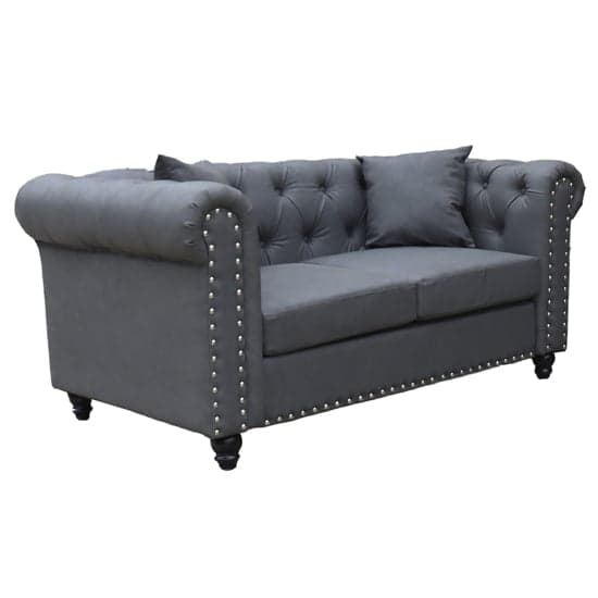 Oaxaca Faux Leather 3+2 Seater Sofa Set In Grey_2