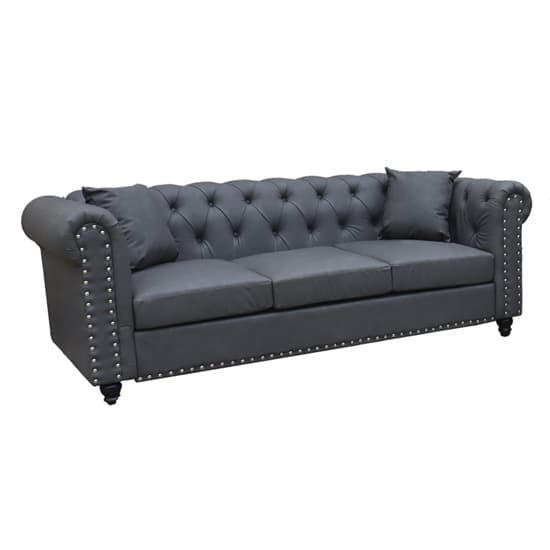Oaxaca Faux Leather 3+2 Seater Sofa Set In Grey_3