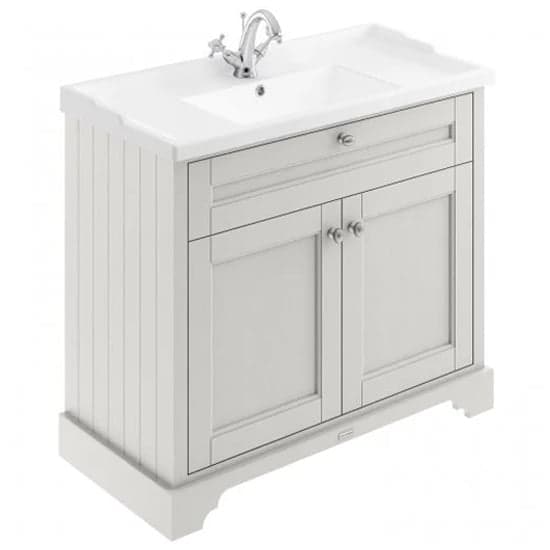 Ocala 102cm Floor Vanity Unit With 1TH Basin In Timeless Sand_1