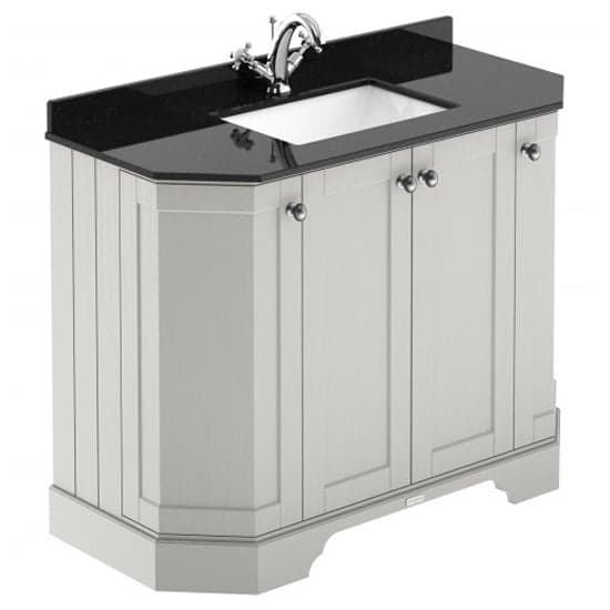 Ocala 102cm Angled Vanity With 1TH Black Marble Basin In Sand_1