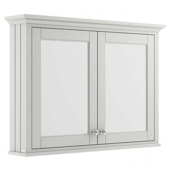 Ocala 105cm Mirrored Cabinet In Timeless Sand With 2 Doors_1